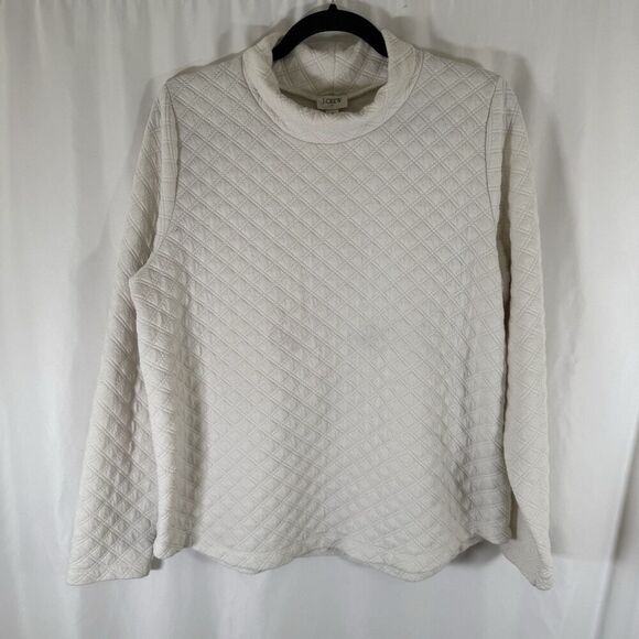 J. Crew Sweaters - J. Crew Sweater Women's Medium White Turtleneck Long Sleeve Pullover